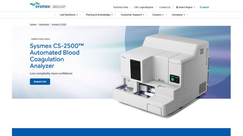 Sysmex CS-2500 coagulation analyzer 2025